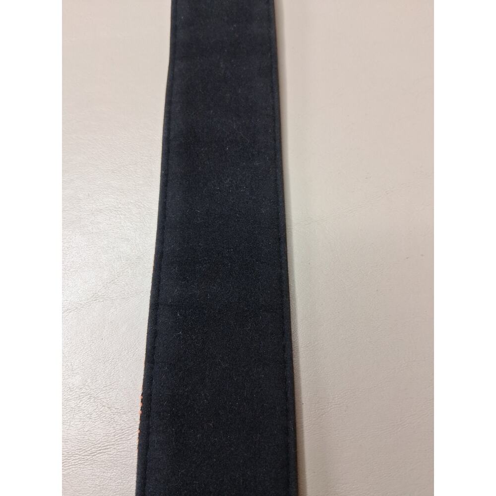 Ladies Vintage Bechelli Black Velvet Embroidered Belt Size Large Colorful - Picture 4 of 5